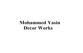 Mohammed Yasin Decor Works